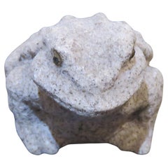 Beautiful Rare Original Estate Italian Terracotta Frog Sculpture