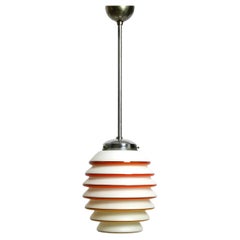 Schöne seltene originale Glas-Deckenlampe aus den 1930er Jahren