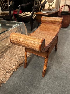 Bellissima panchina in rattan e bambù