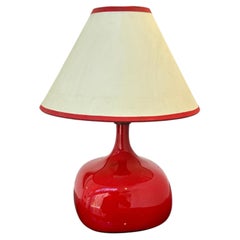 Beautiful red Jacques et Dani Ruelland lamp