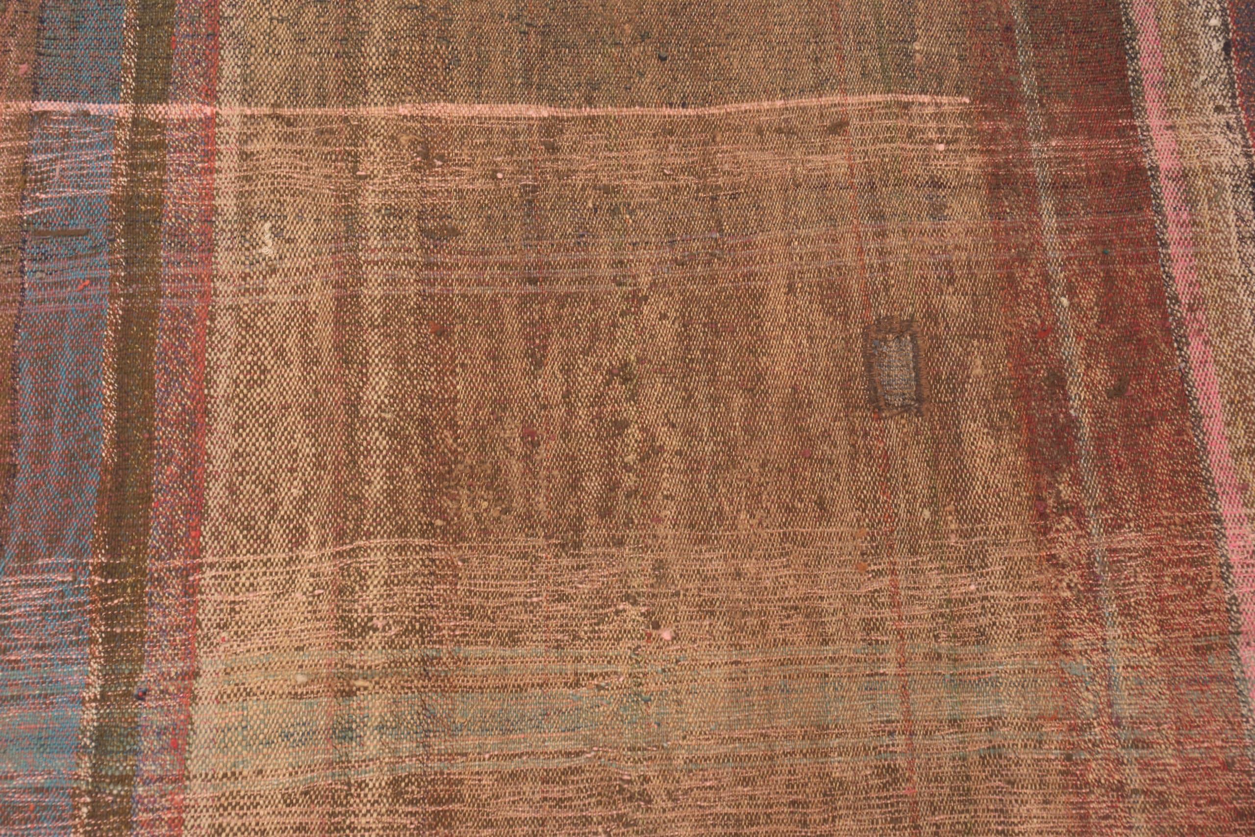 Preciosa Alfombra Persa Kilim Rojo Óxido Vintage 4'4