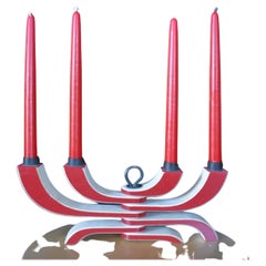 Beautiful Red Swedish Nordic Light Candle Holder by Design House