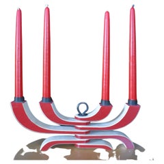 Beautiful Red Swedish Nordic Light Candle Holder by Design House