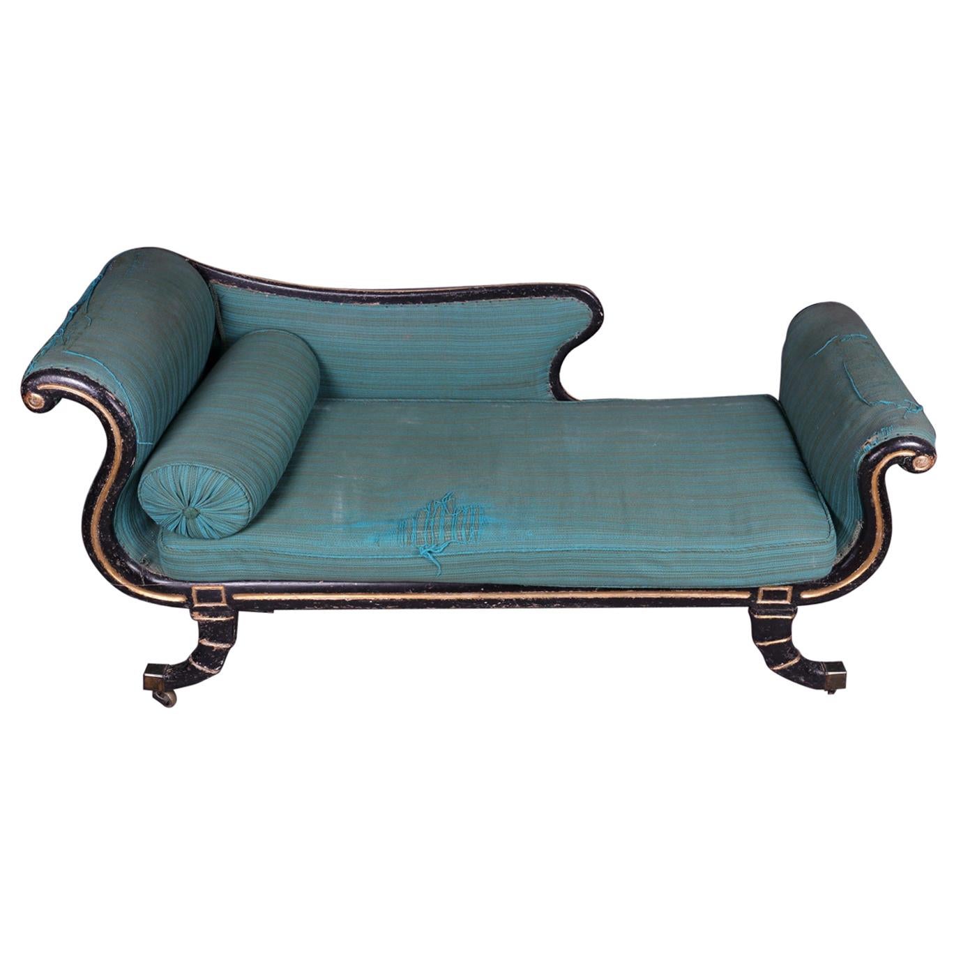 Chaise Longue/Daybed - Regency Period - Bergère  For Sale