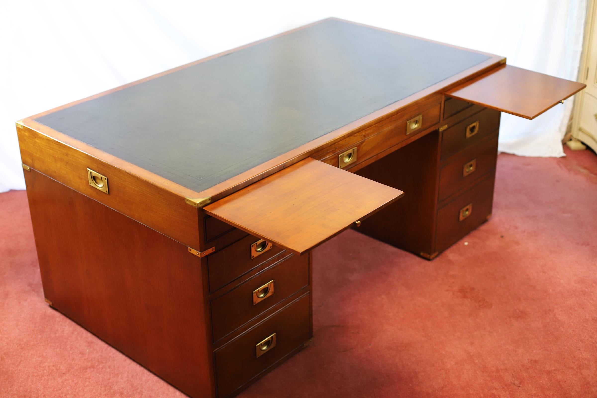 Beautiful R.E.H. Kennedy mahogany military partners desk 2