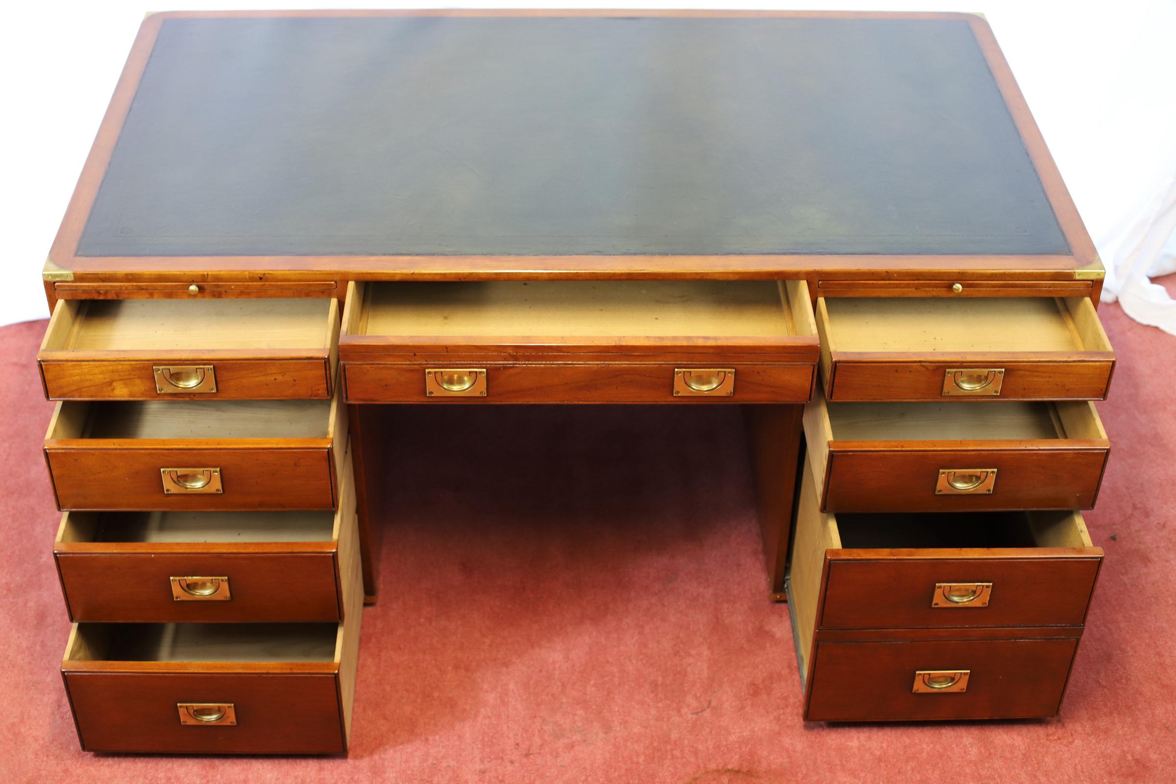 British Beautiful R.E.H. Kennedy mahogany military partners desk