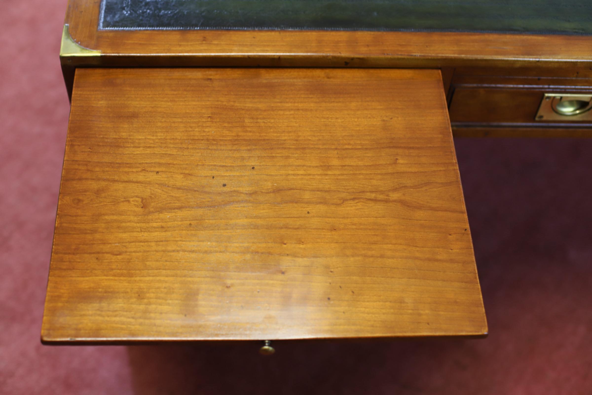 Brass Beautiful R.E.H. Kennedy mahogany military partners desk