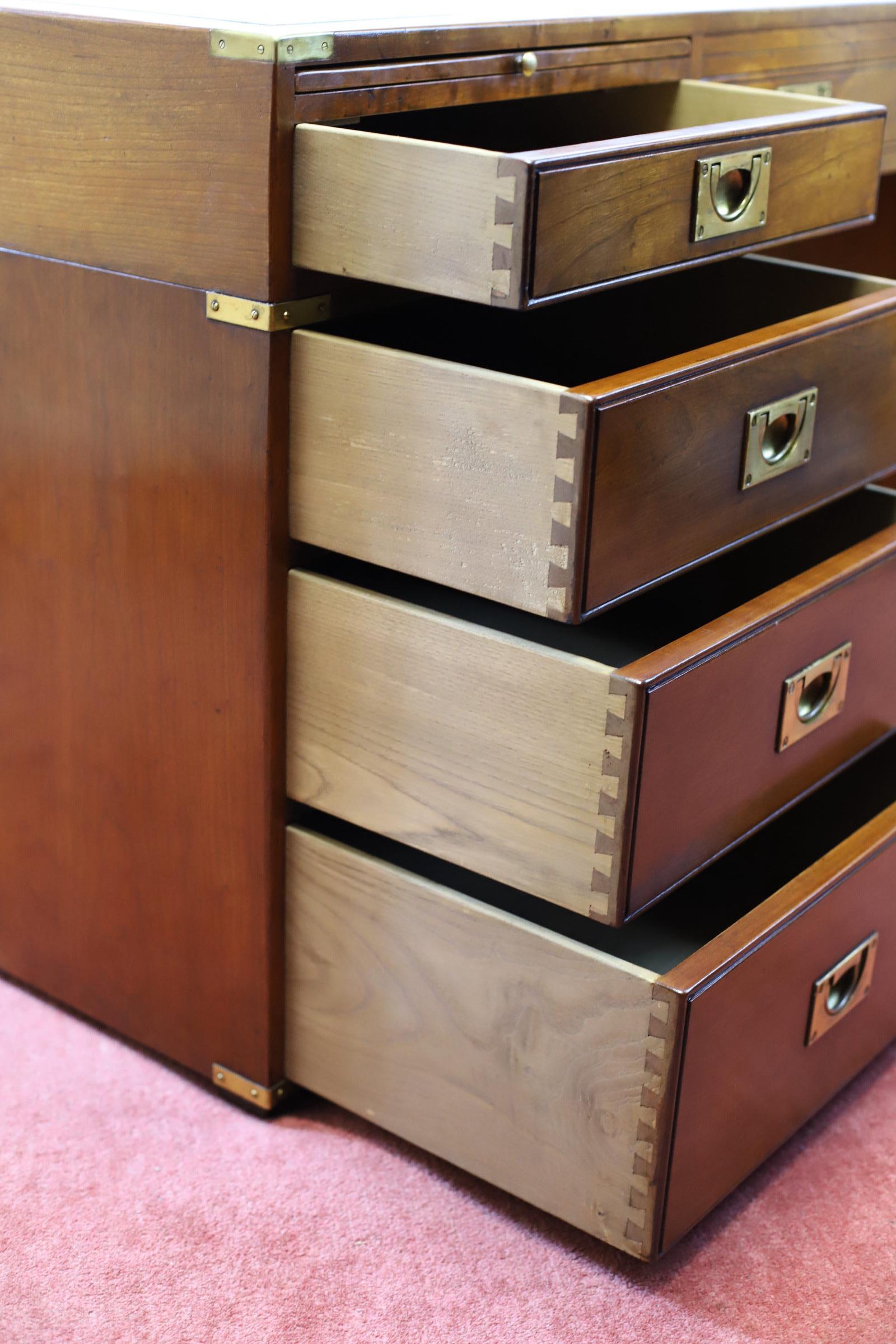 Beautiful R.E.H. Kennedy mahogany military partners desk 1