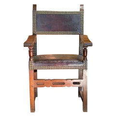 Magnifique fauteuil Renaissance en noyer