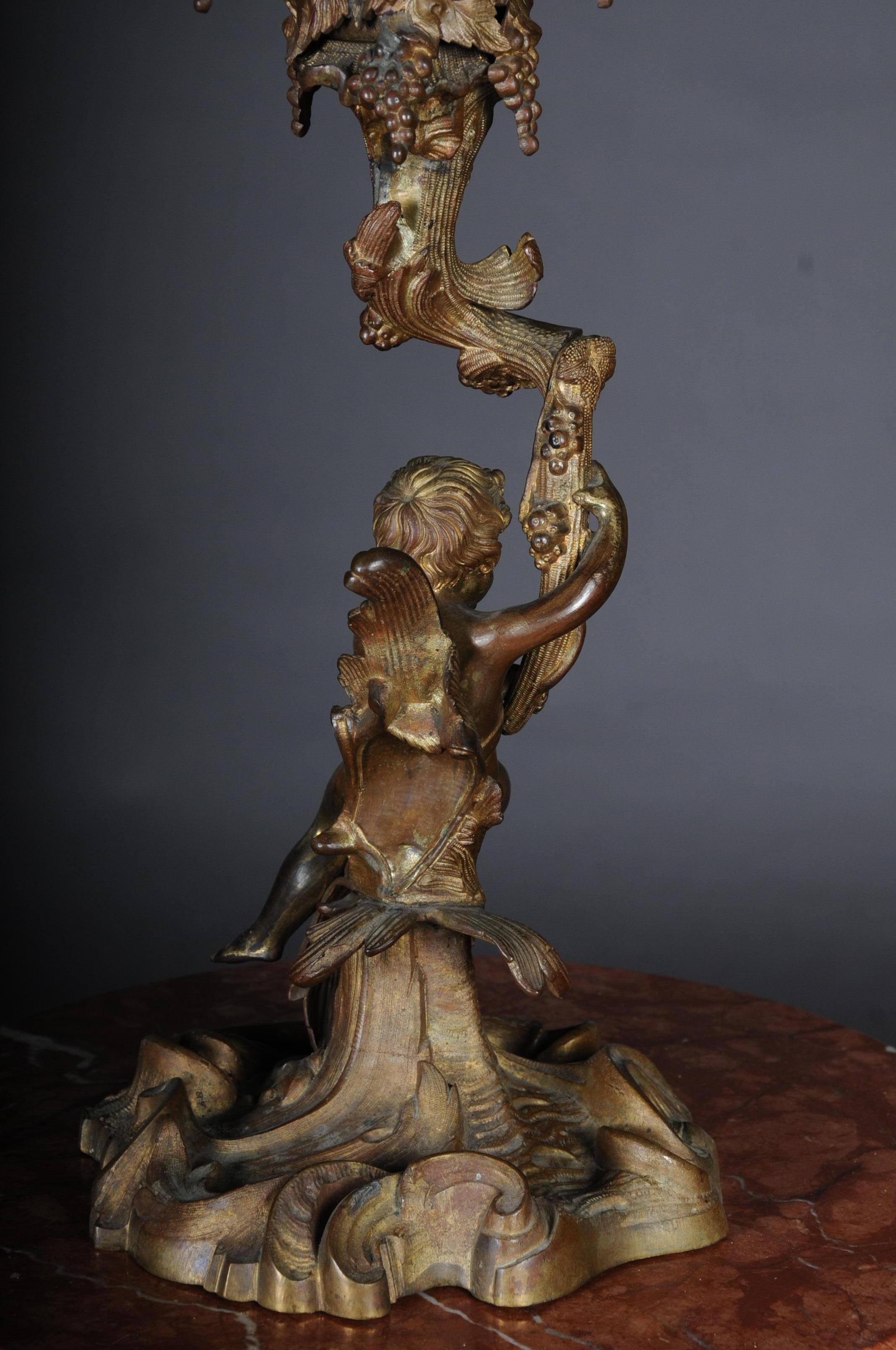 Beautiful Rococo Candlesticks Bronze Gilded, circa 1870 3