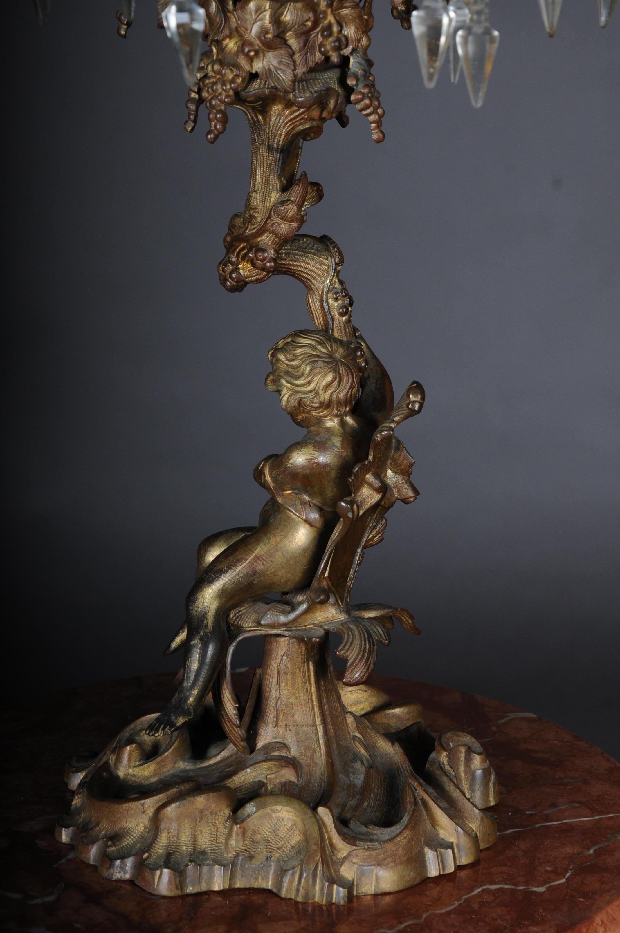 Beautiful Rococo Candlesticks Bronze Gilded, circa 1870 2
