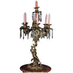 Beautiful Rococo Candlesticks Bronze Gilded, circa 1870