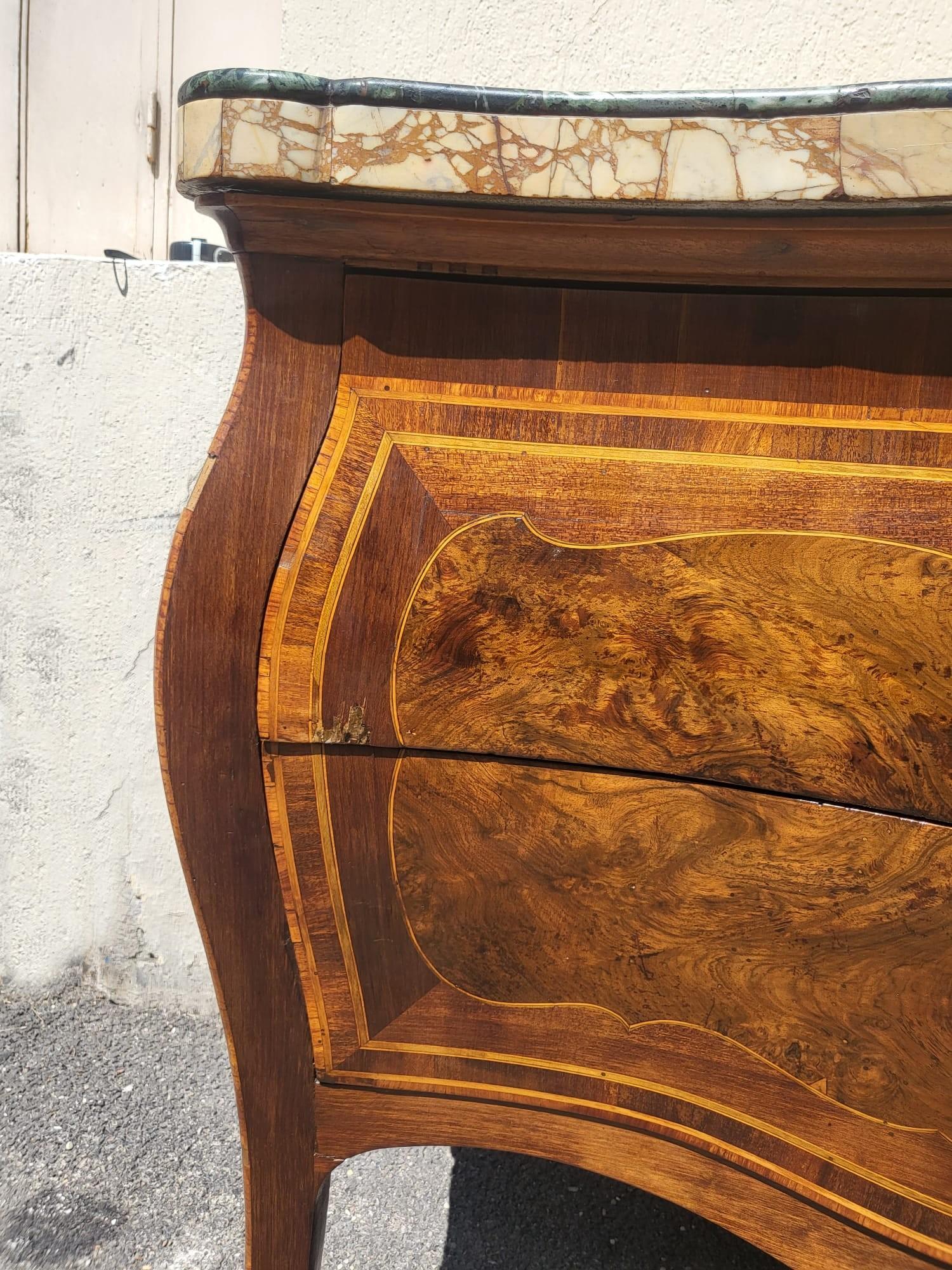 Beautiful Roman Marquetry Commode, 18th Century Period For Sale 6