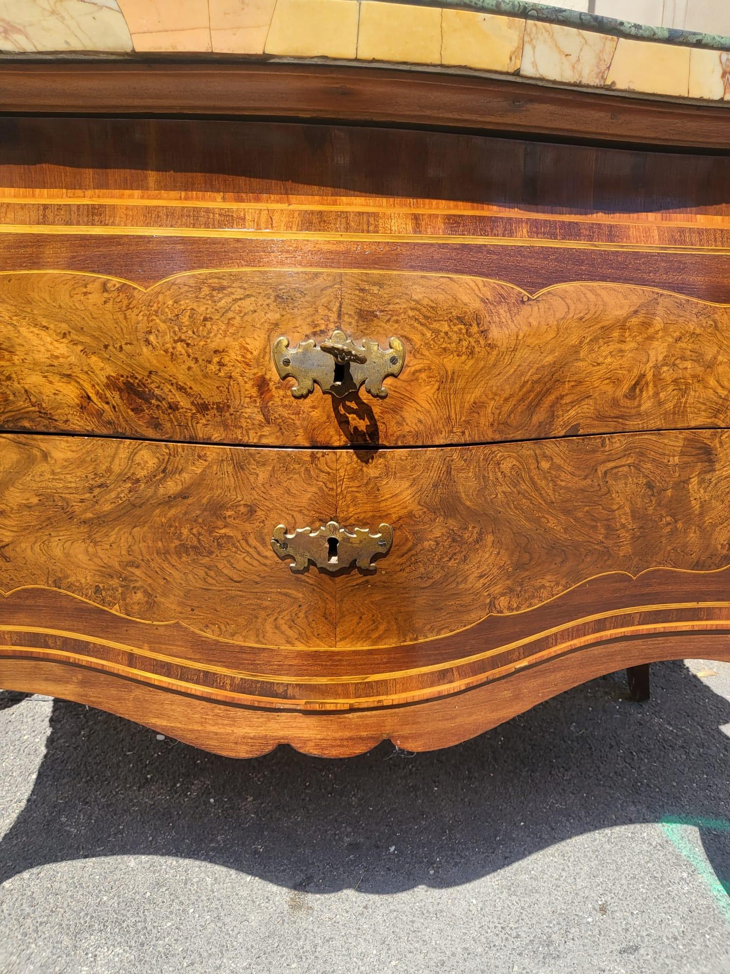 Beautiful Roman Marquetry Commode, 18th Century Period For Sale 7