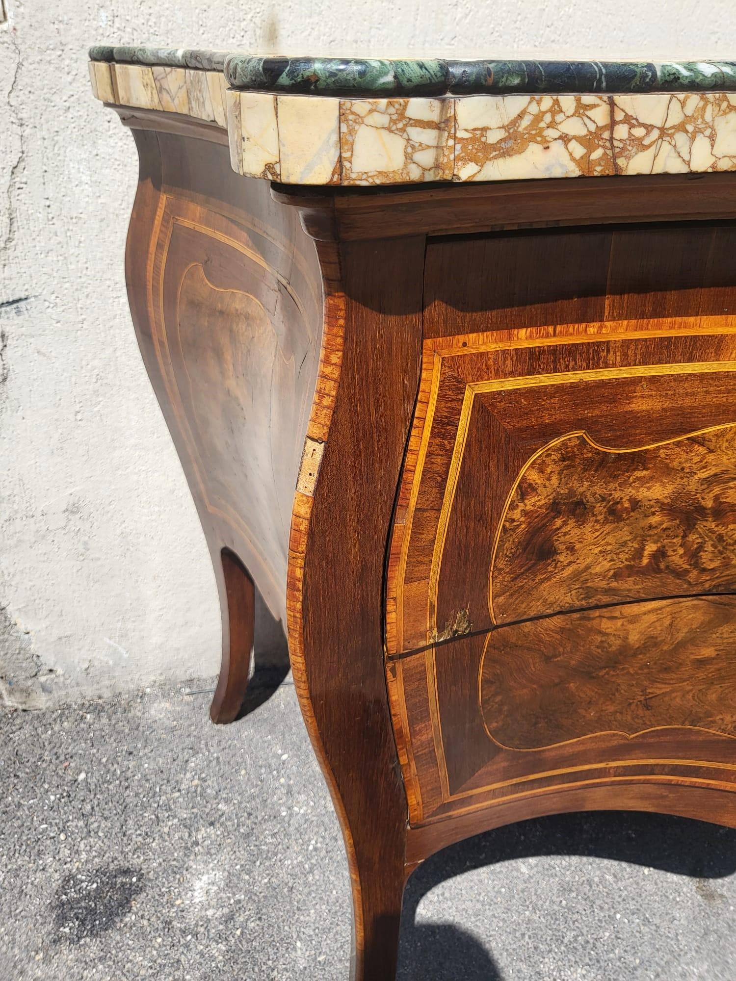 Beautiful Roman Marquetry Commode, 18th Century Period For Sale 2
