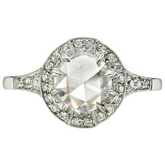 ring surround Beautiful Rose-Cut Diamond Surround Ring