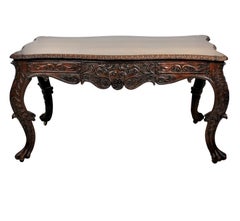 Antique Beautiful Rosewood Library Table