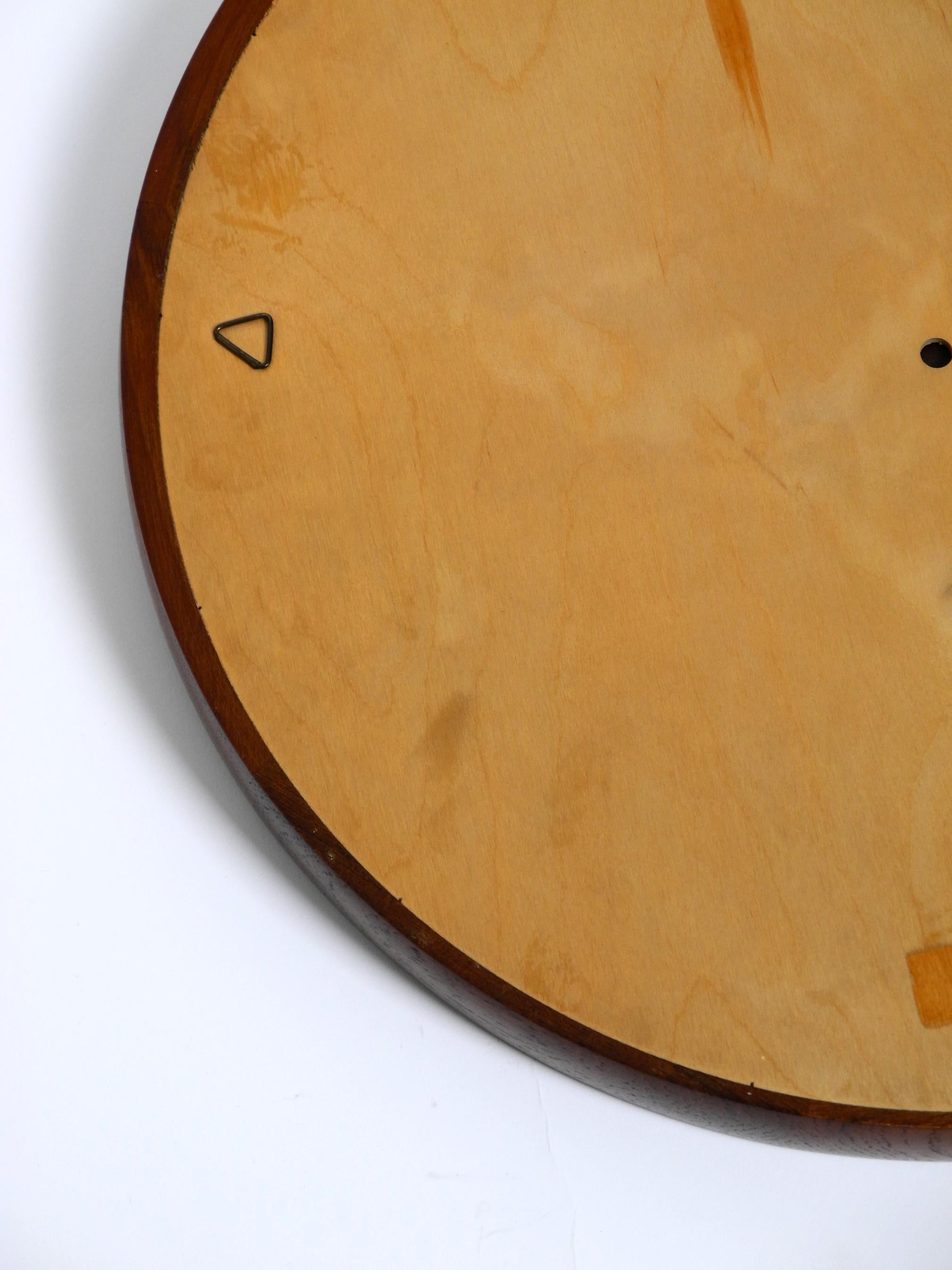Bellissimo specchio da parete rotondo in teak degli anni '60 di TH. POSS 'EFTF Copenaghen Danimarca in vendita 3