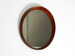 Magnifique miroir mural rond en teck des années 1960 par TH. POSS 'EFTF Copenhague Danemark