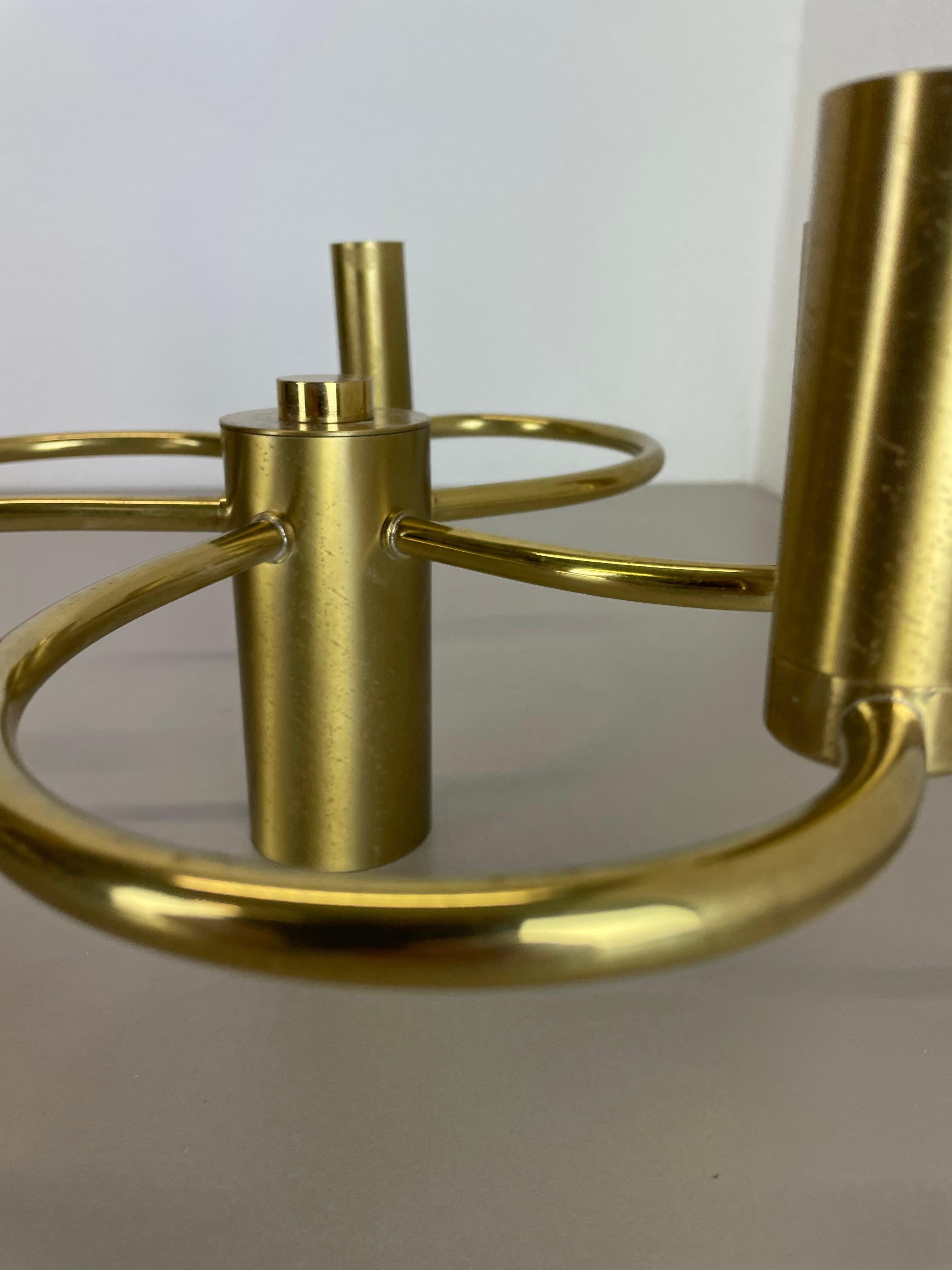 beautiful Round Brass Sciolari COSACK Style Ceiling Light, Germany, 1980s For Sale 8