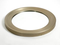 Precioso Espejo Narciso Redondo Níquel Pesado Años 60 de Sergio Mazza para Artemide