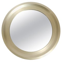 Beautiful Round Heavy 60s Nickel Narciso Mirror by Sergio Mazza for Artemide