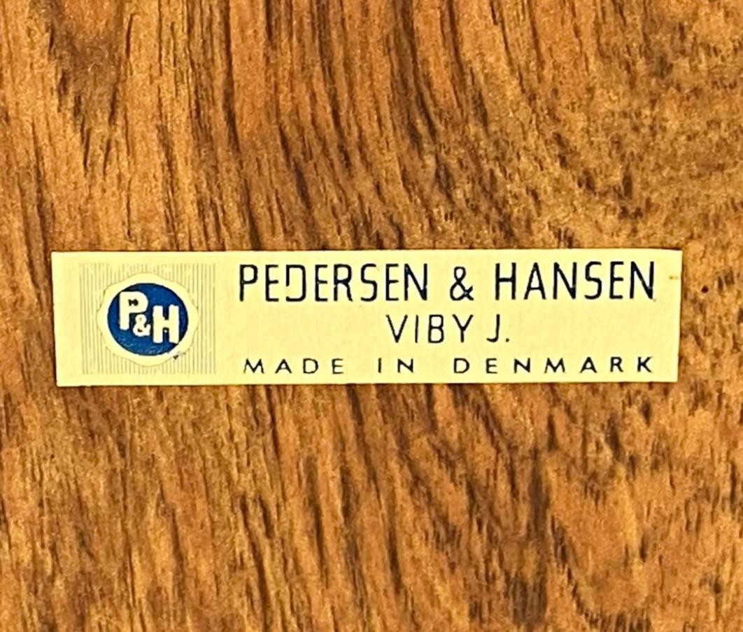 Falegnameria Bellissimo specchio da tavolo danese rotondo in teak di Pedersen & Hansen in vendita