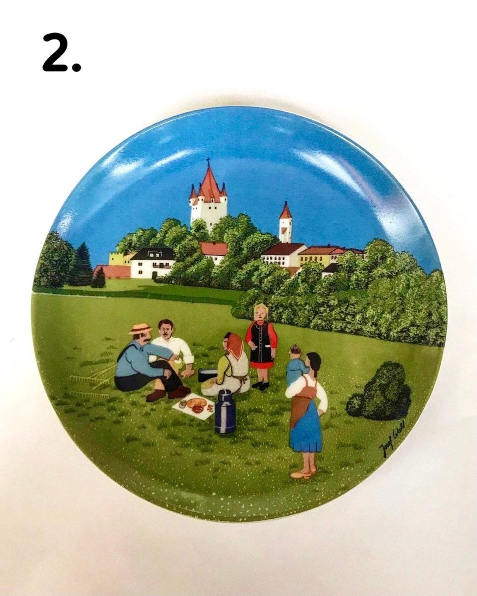 Mid-Century Modern Beautiful Royal Tettau by Josef Wahl Collectible Wall Plates, Germany, 1970