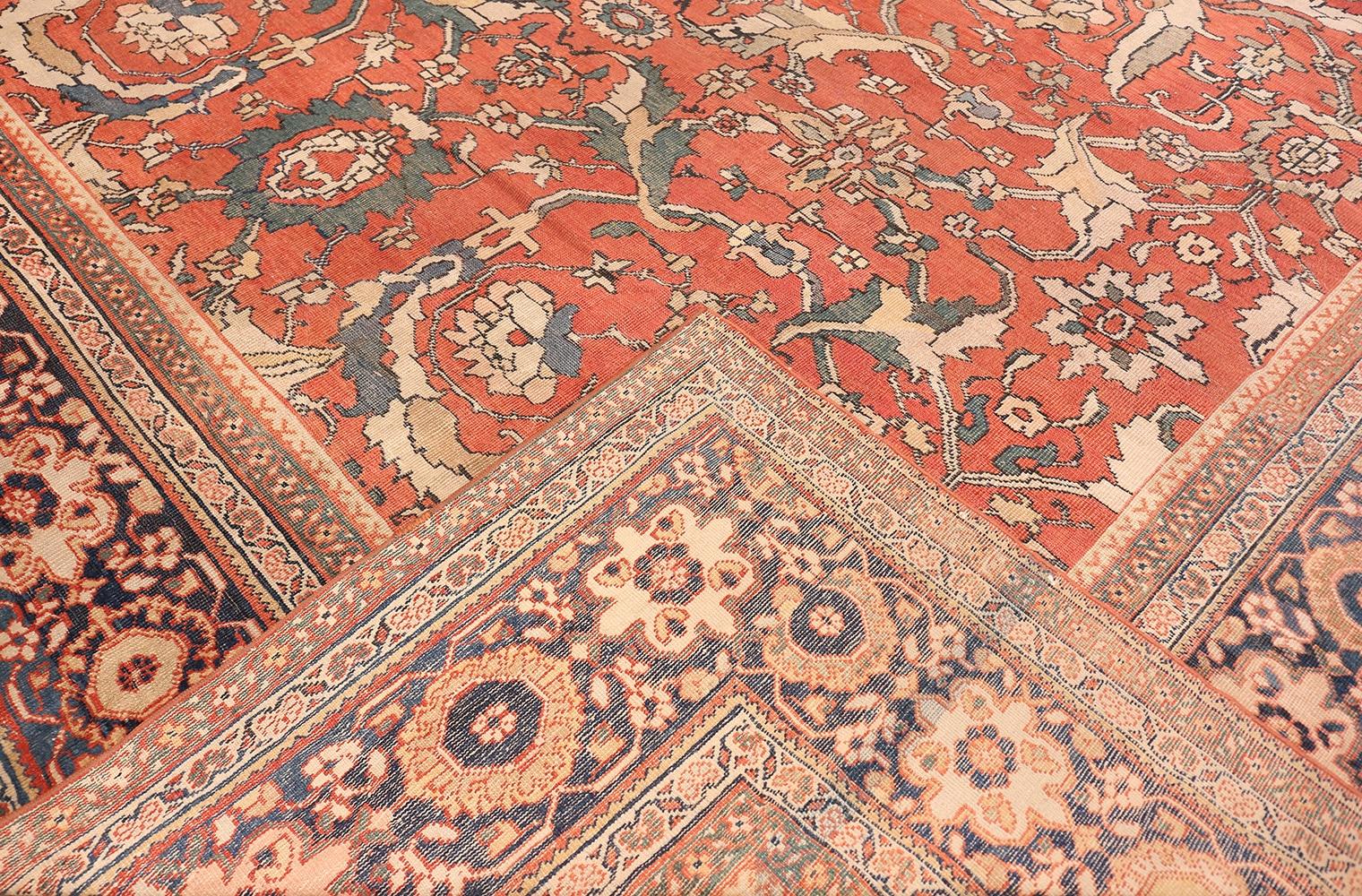 Hand-Knotted Antique Sultanabad Persian Rug. Size: 11' 10