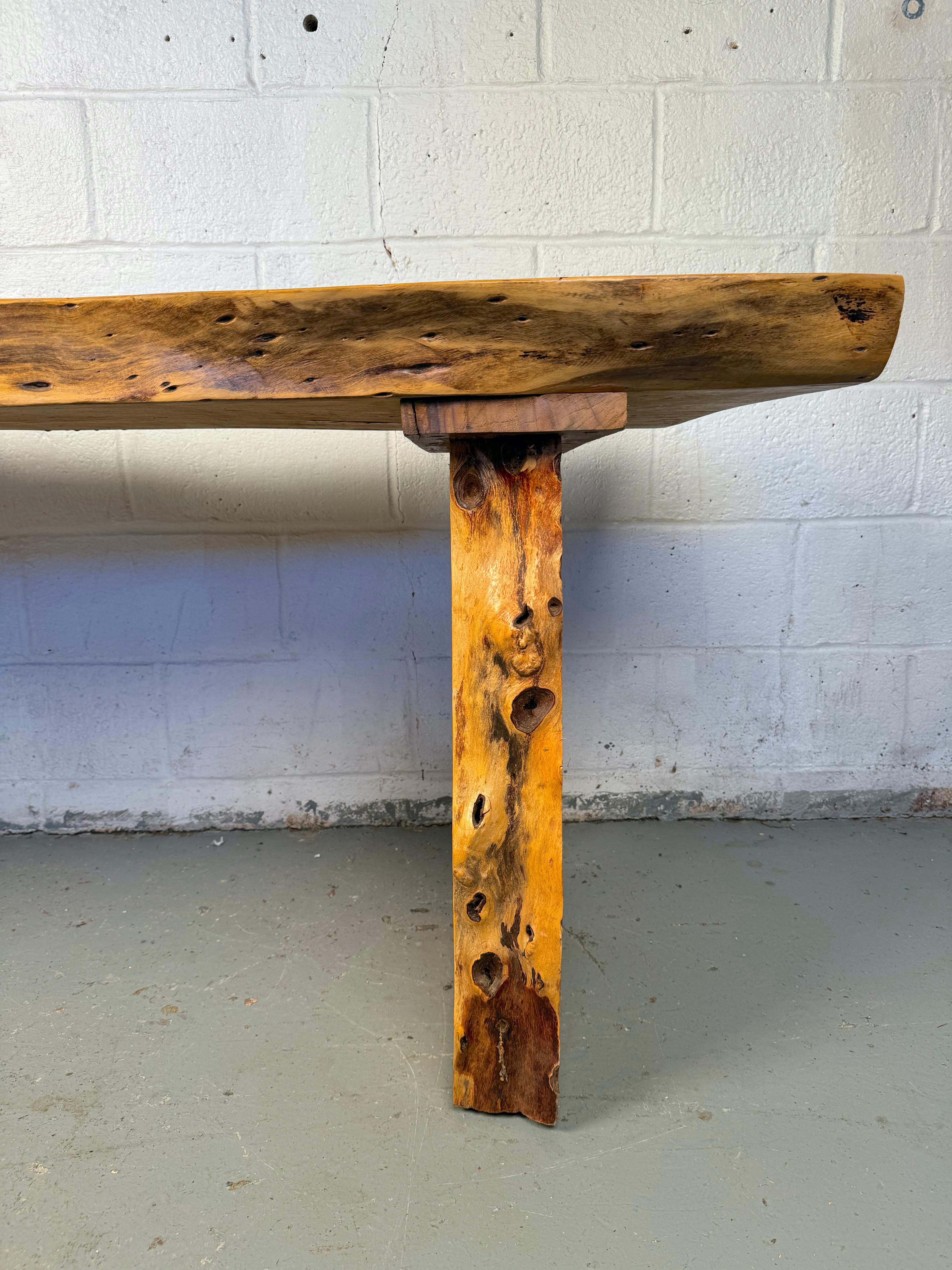 Beautiful Rustic Live Edge Console Table For Sale 6
