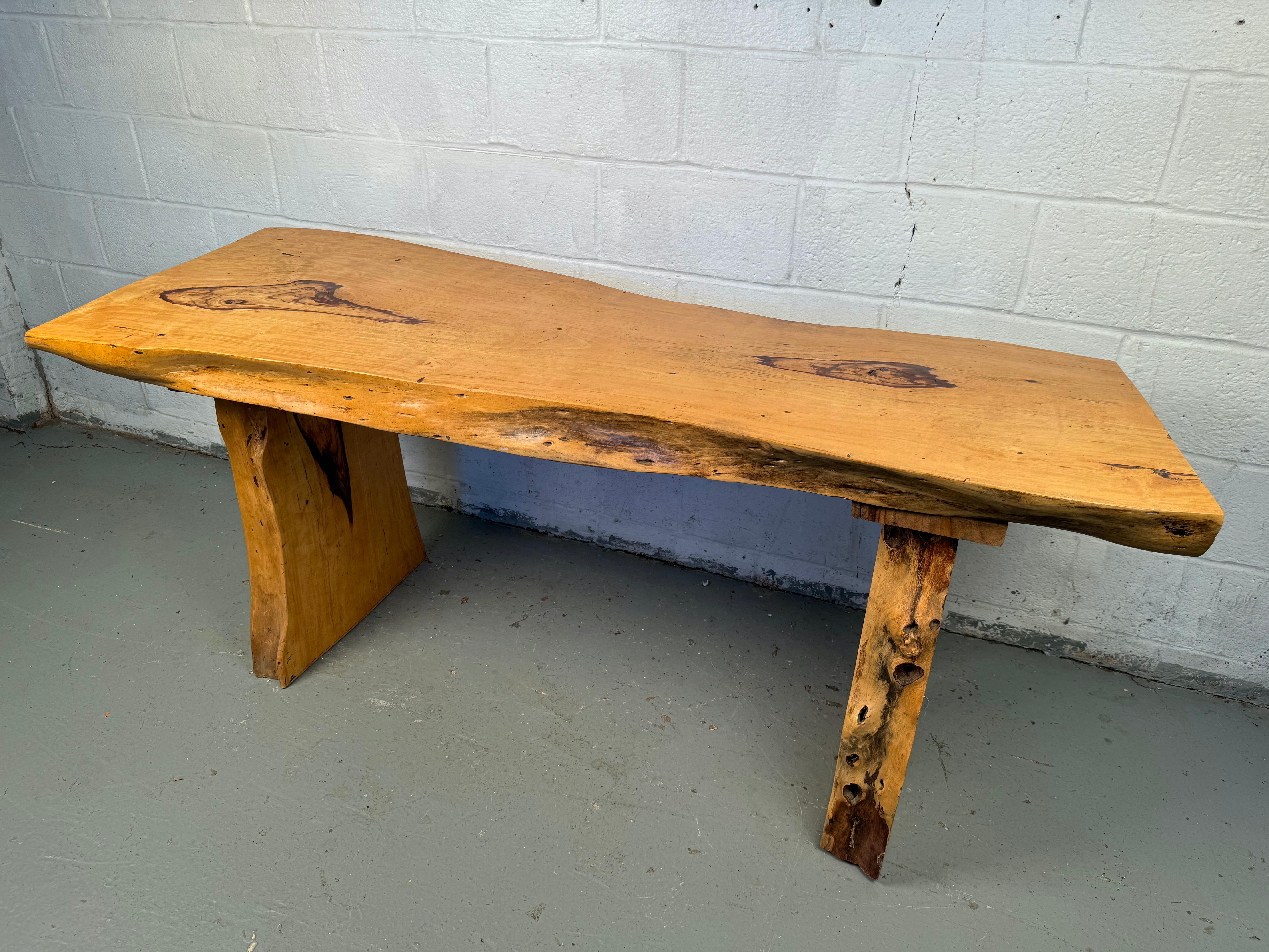 Beautiful Rustic Live Edge Console Table For Sale 9