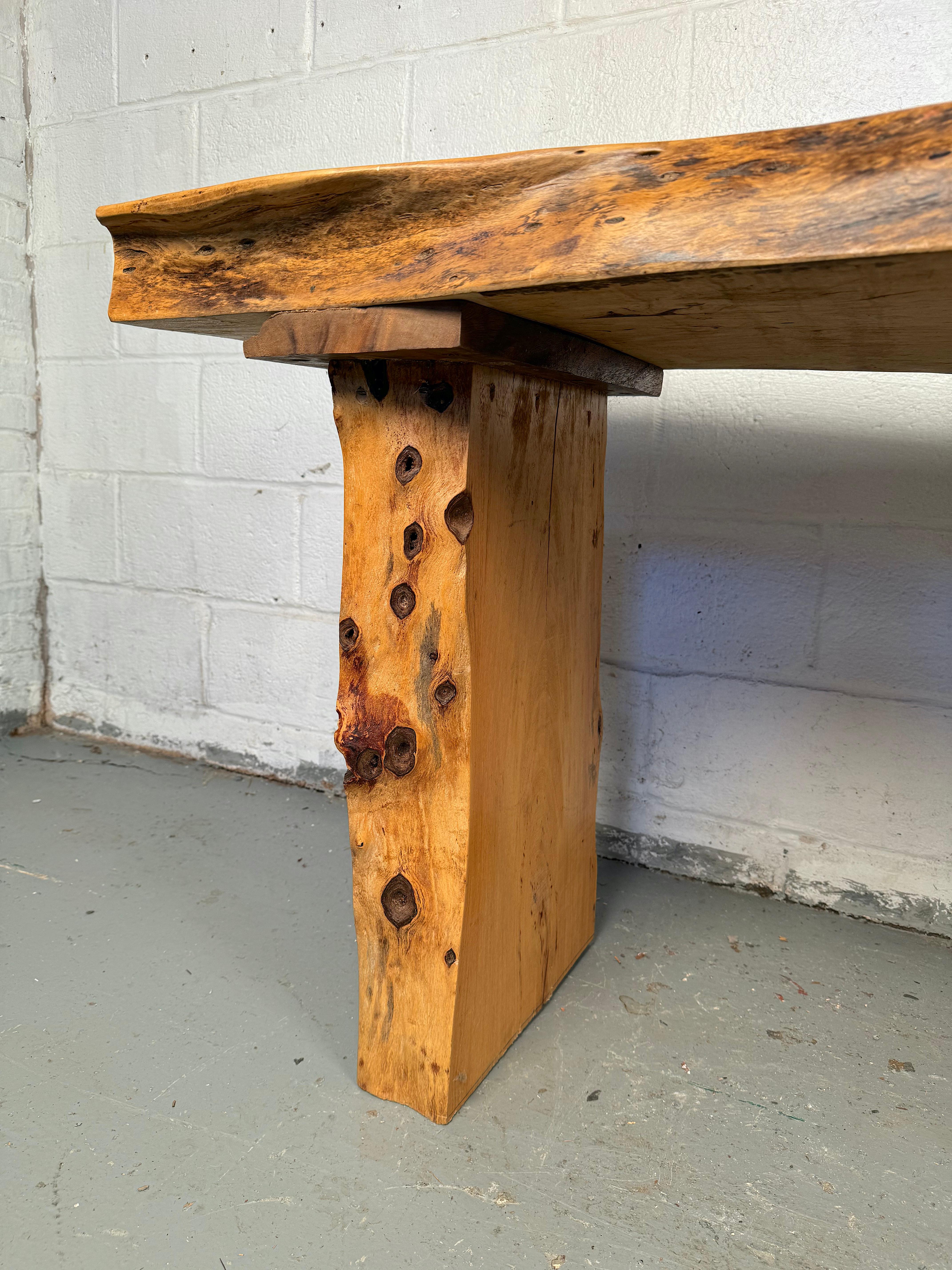 Beautiful Rustic Live Edge Console Table In Good Condition For Sale In Brooklyn, NY