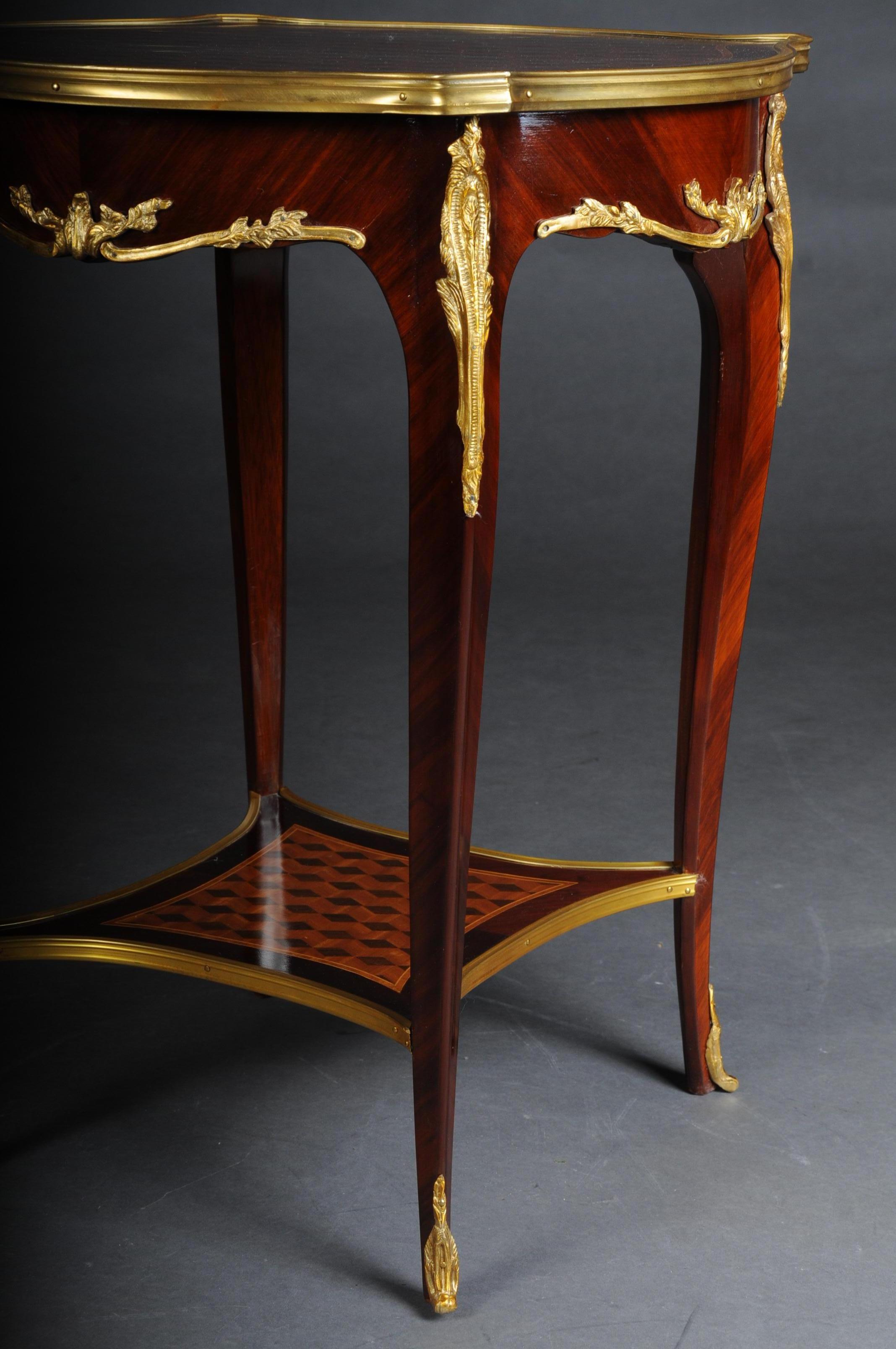 French Beautiful Salon Side Table in Louis XV after F. Linke