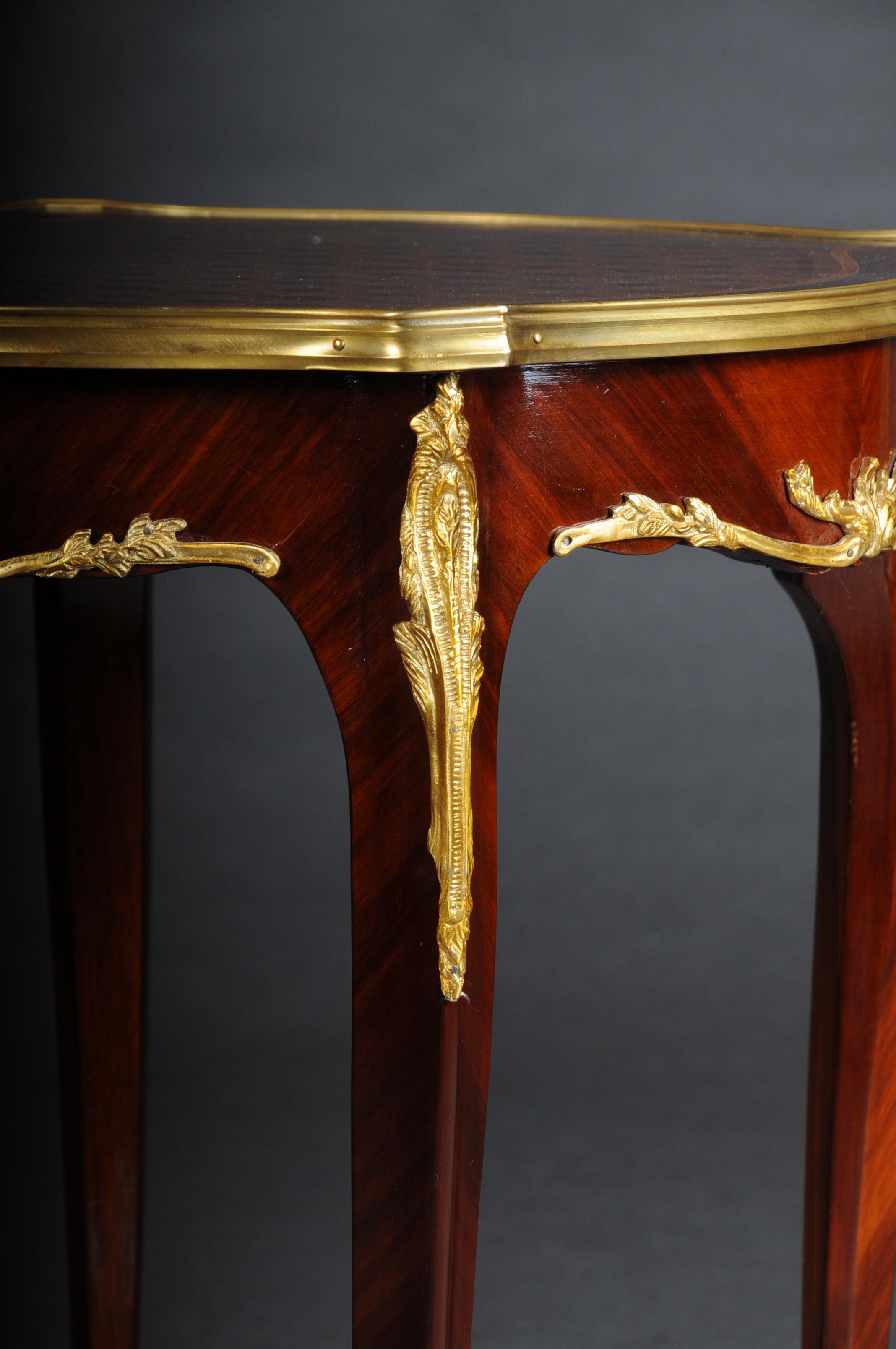 Veneer Beautiful Salon Side Table in Louis XV after F. Linke For Sale