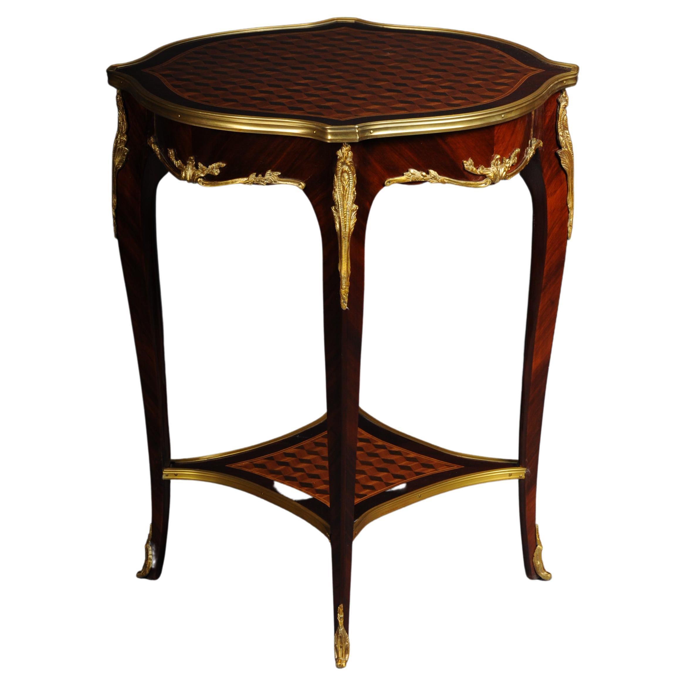 Beautiful Salon Side Table in Louis XV after F. Linke For Sale
