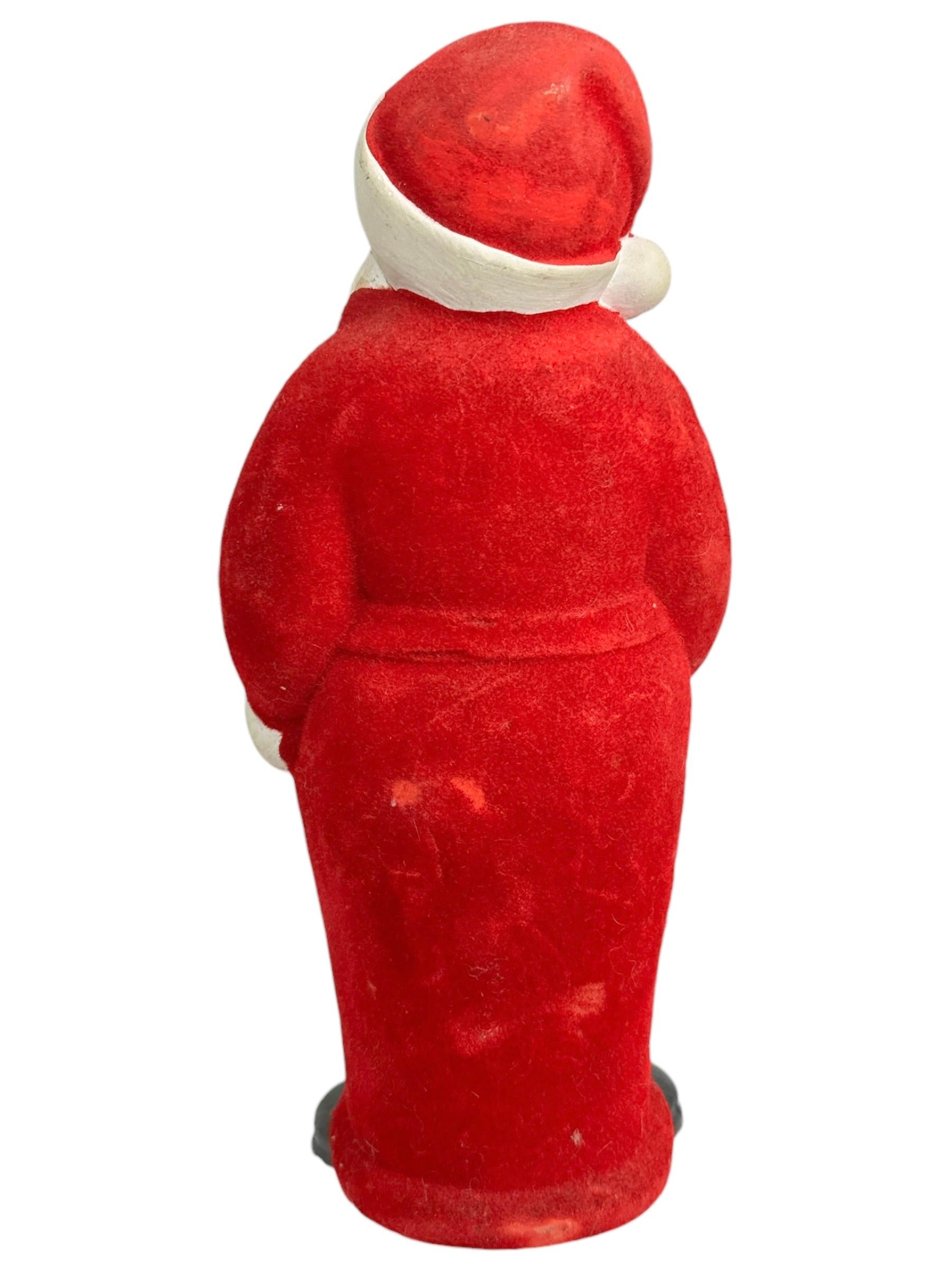 Folk Art Beautiful Santa Claus Figure Candy Container Vintage German Christmas For Sale
