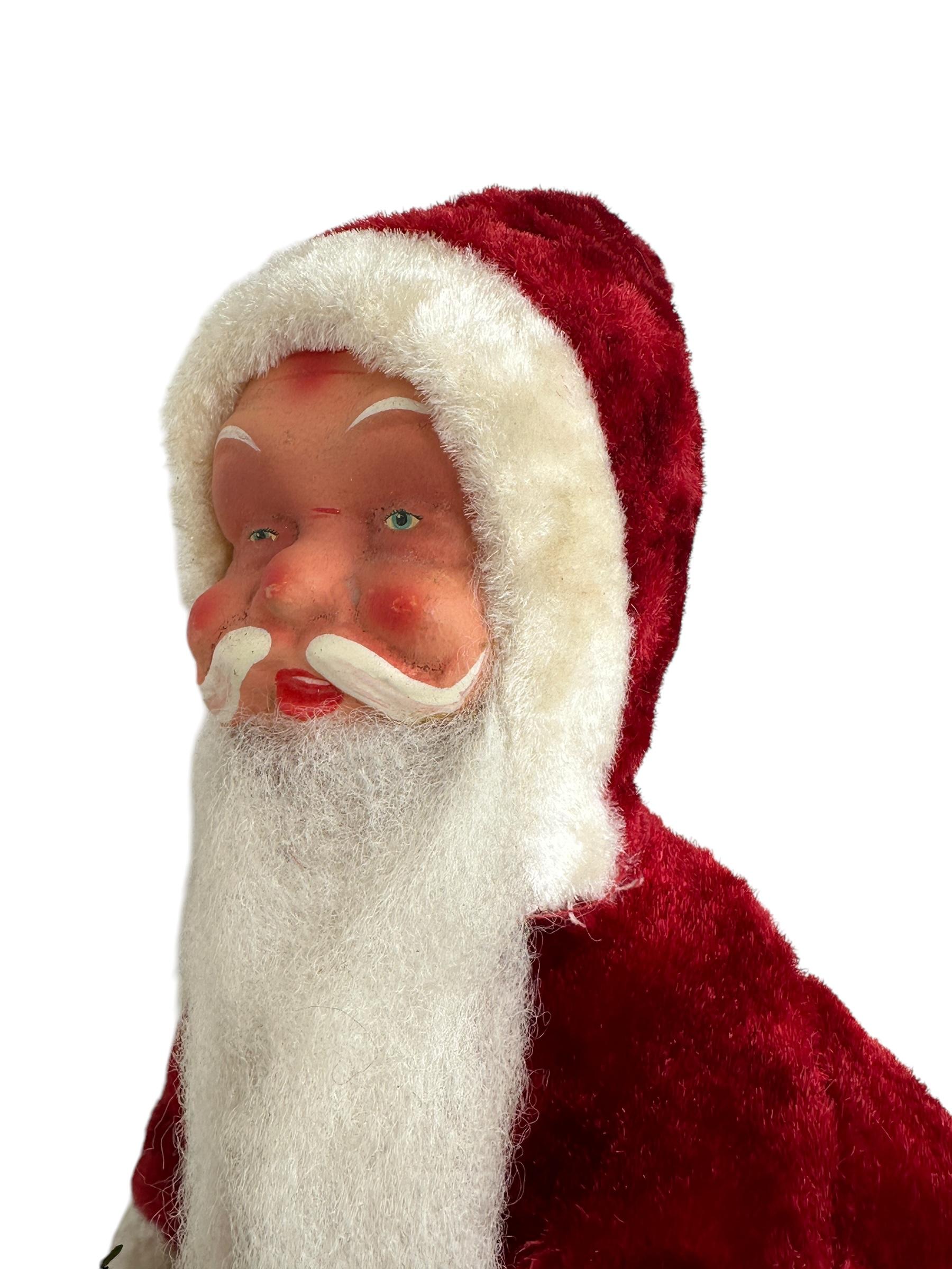 Mid-20th Century Beautiful Santa Claus Figure Vintage German Christmas For Sale
