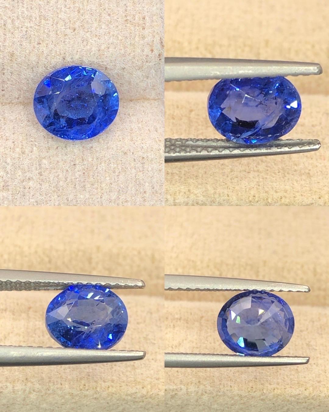 Taglio ovale Bellissimo Zaffiro 1,98 ct Blu Riscaldato Ceylon Ovale VS in vendita