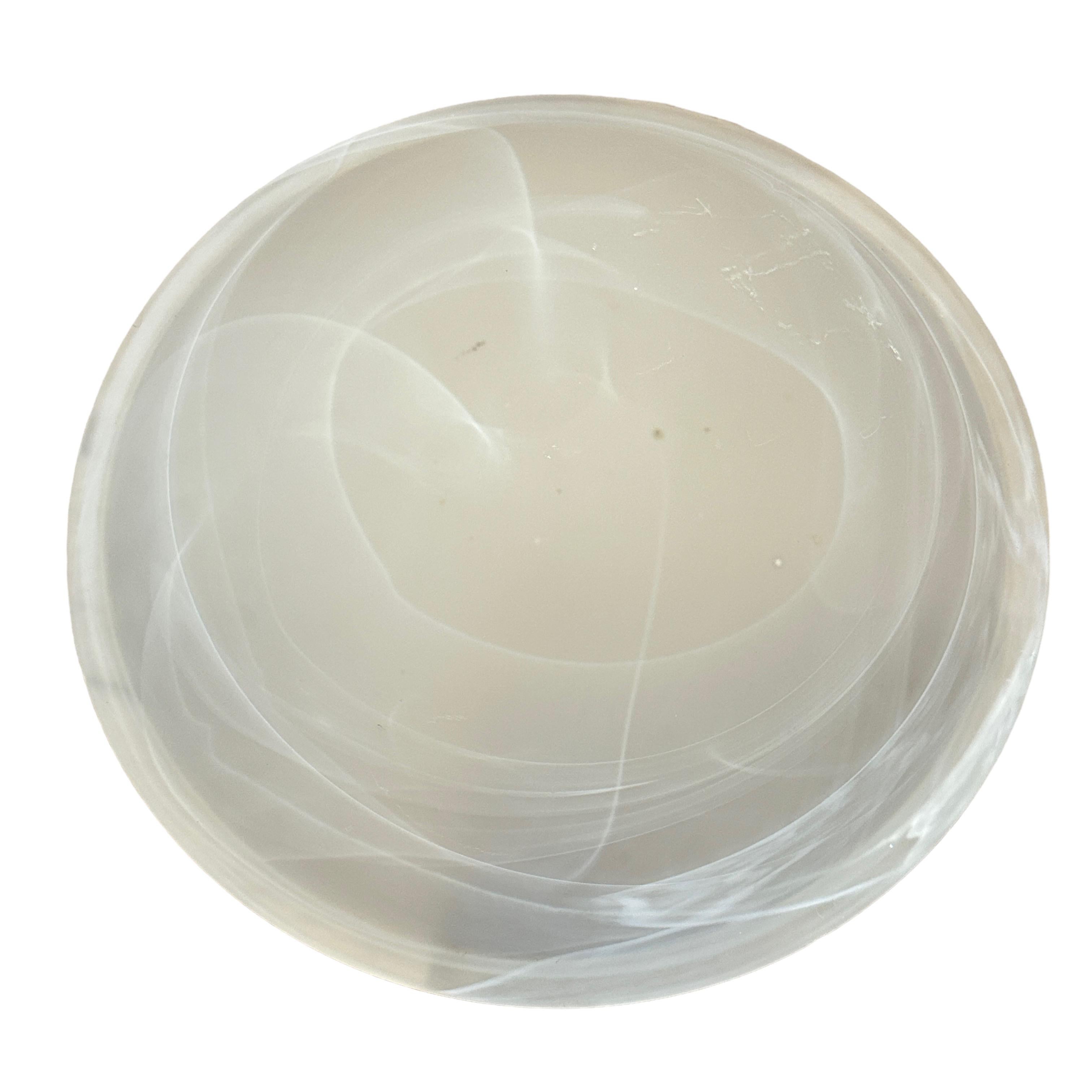 Beautiful Satin Swirl Glass Flush Mount, 1980s, Eglo Leuchten, Austria For Sale 2