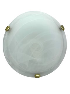 Beautiful Satin Swirl Glass Flush Mount, 1980s, Massive Leuchten, Germany