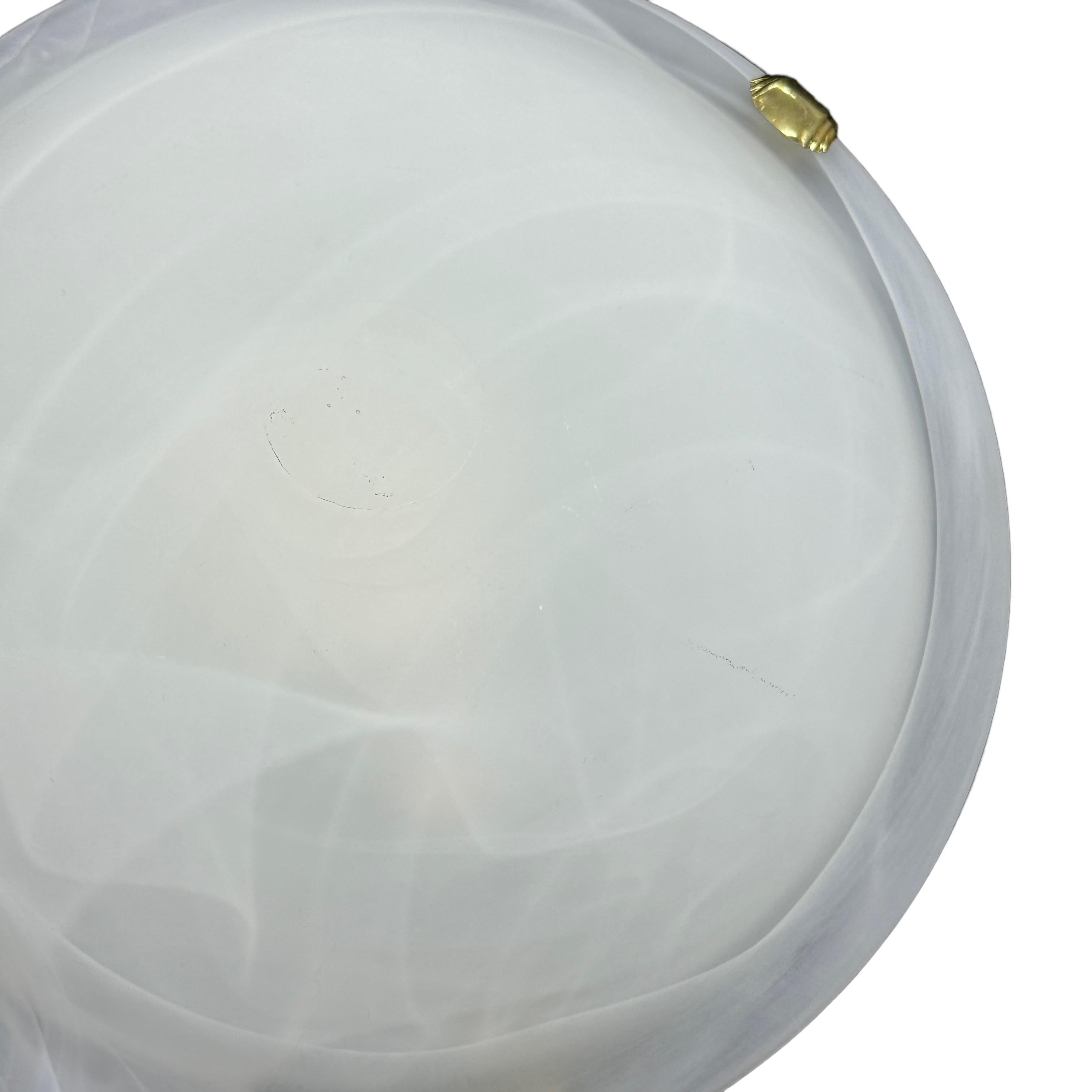 Beautiful Satin Swirl Glass Flush Mount, 1980s, Massive Leuchten, Germany For Sale 2