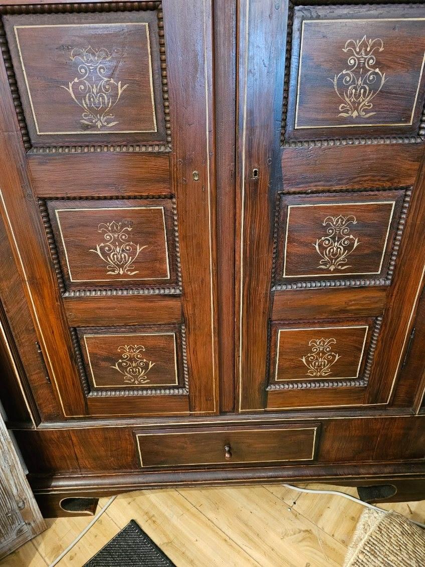 Beautiful Scandanavian Antique Corner Tack and Bridle Closet Cabinet 2