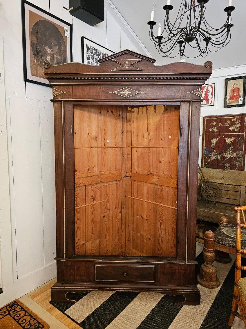 Gustavian Beautiful Scandanavian Antique Corner Tack and Bridle Closet Cabinet