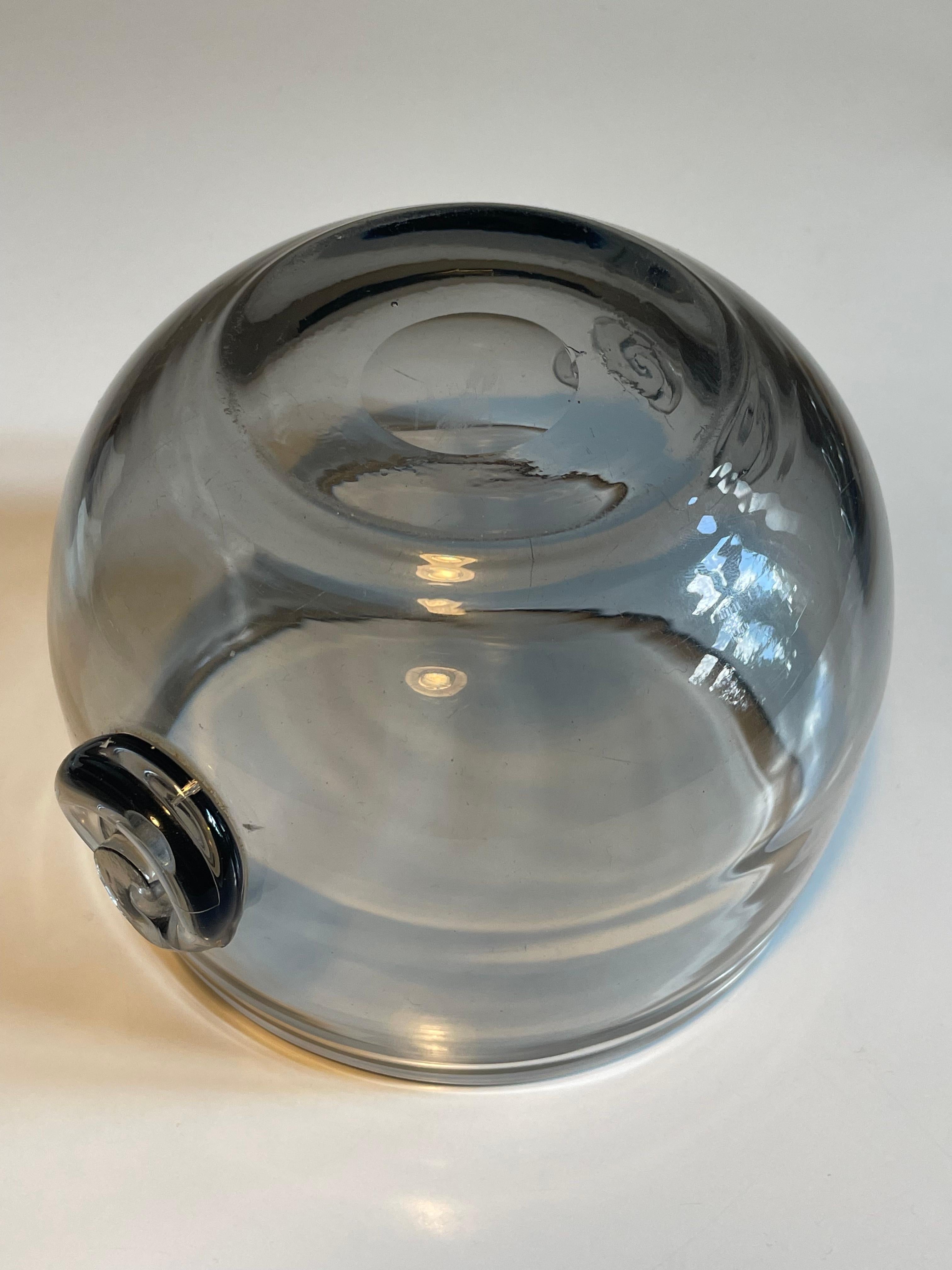 Schöne skandinavische Glasschale von Per Lütken für Holmgaard, Dänemark 1950er Jahre im Angebot 1