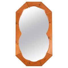 Beautiful Scandinavian Modern Pine Geometric Large wall Mirror
