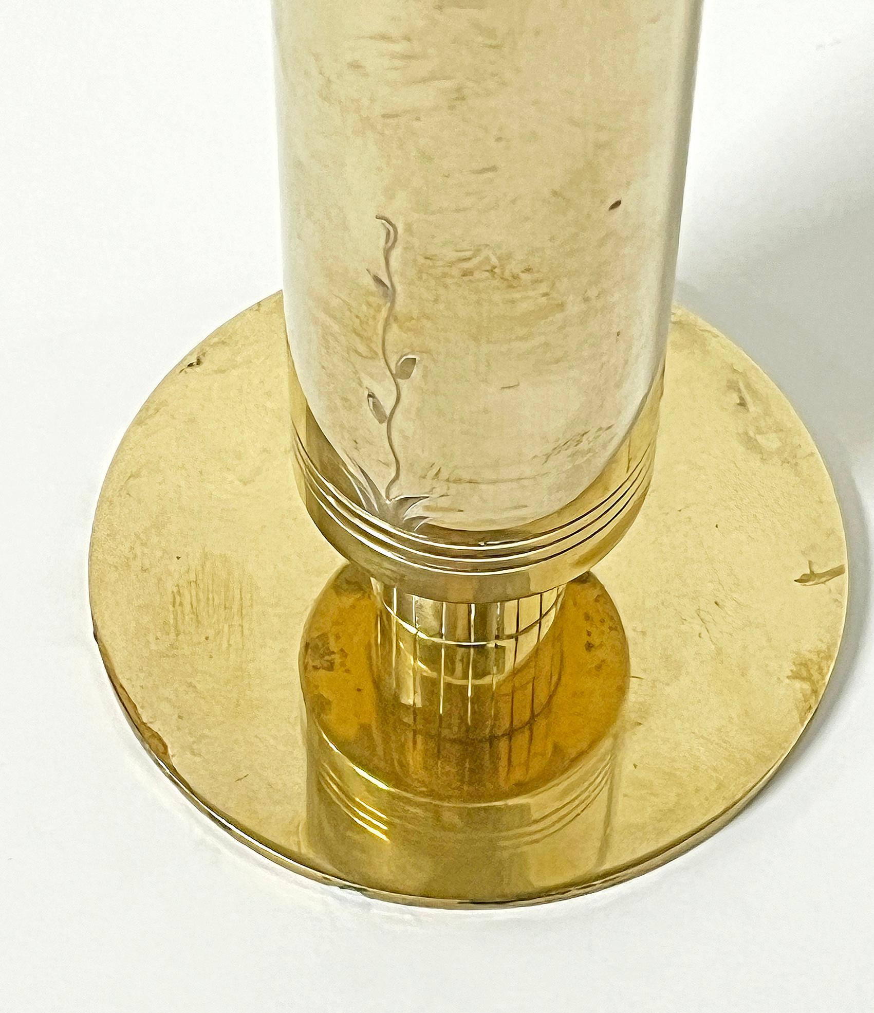Beautiful Scandinavian Modern Vase in Brass, Anonymous, ca 1950-1960's For Sale 1