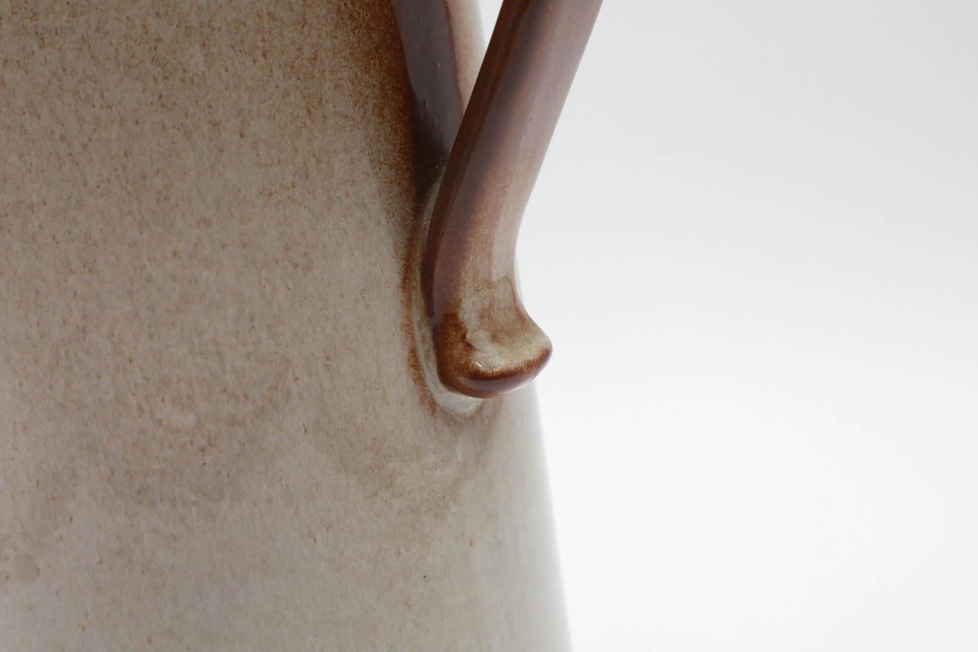 Schöne Scheurich Keramikvase in Hellgrau und Braun im Angebot 8