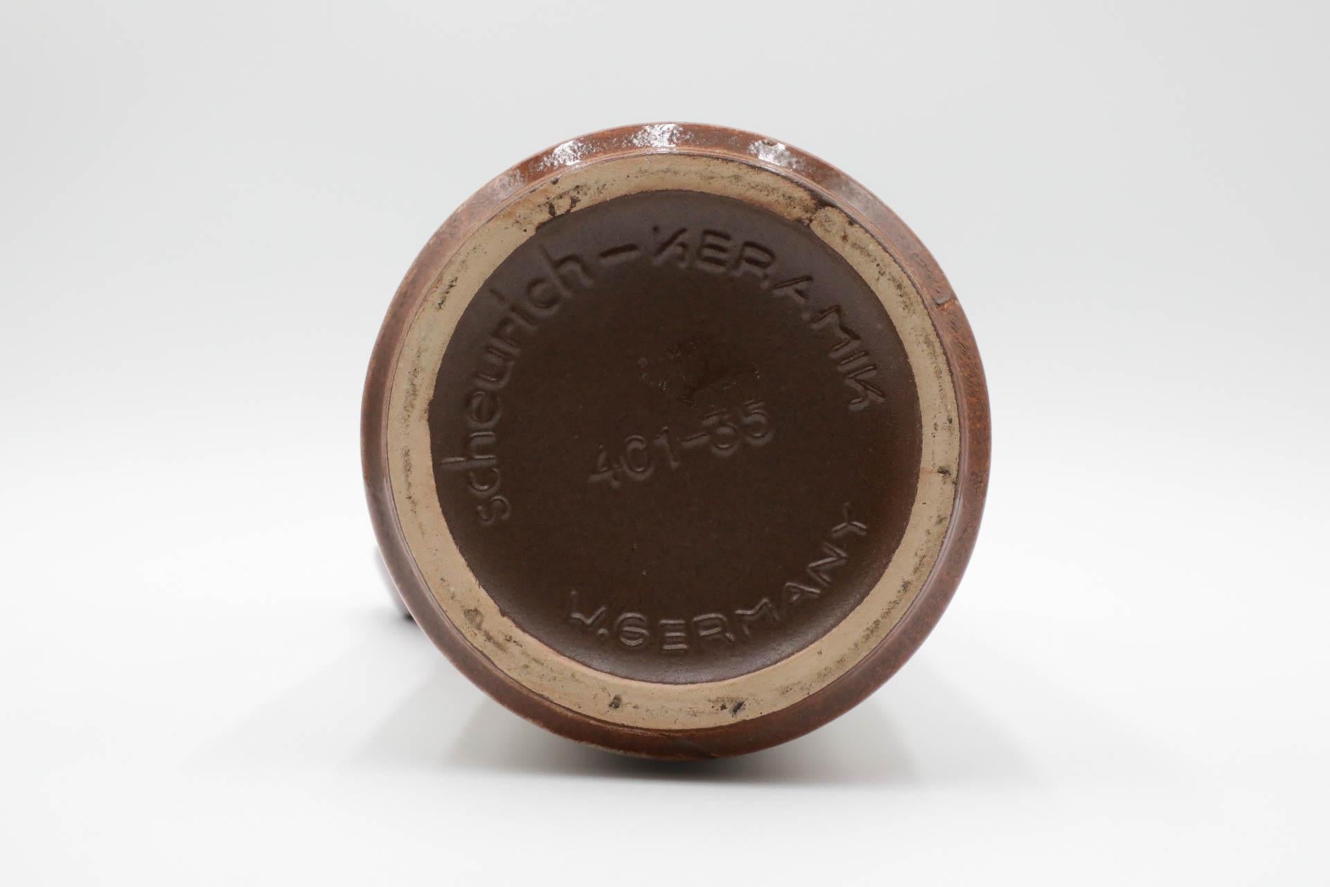 Schöne Scheurich Keramikvase in Hellgrau und Braun im Angebot 9