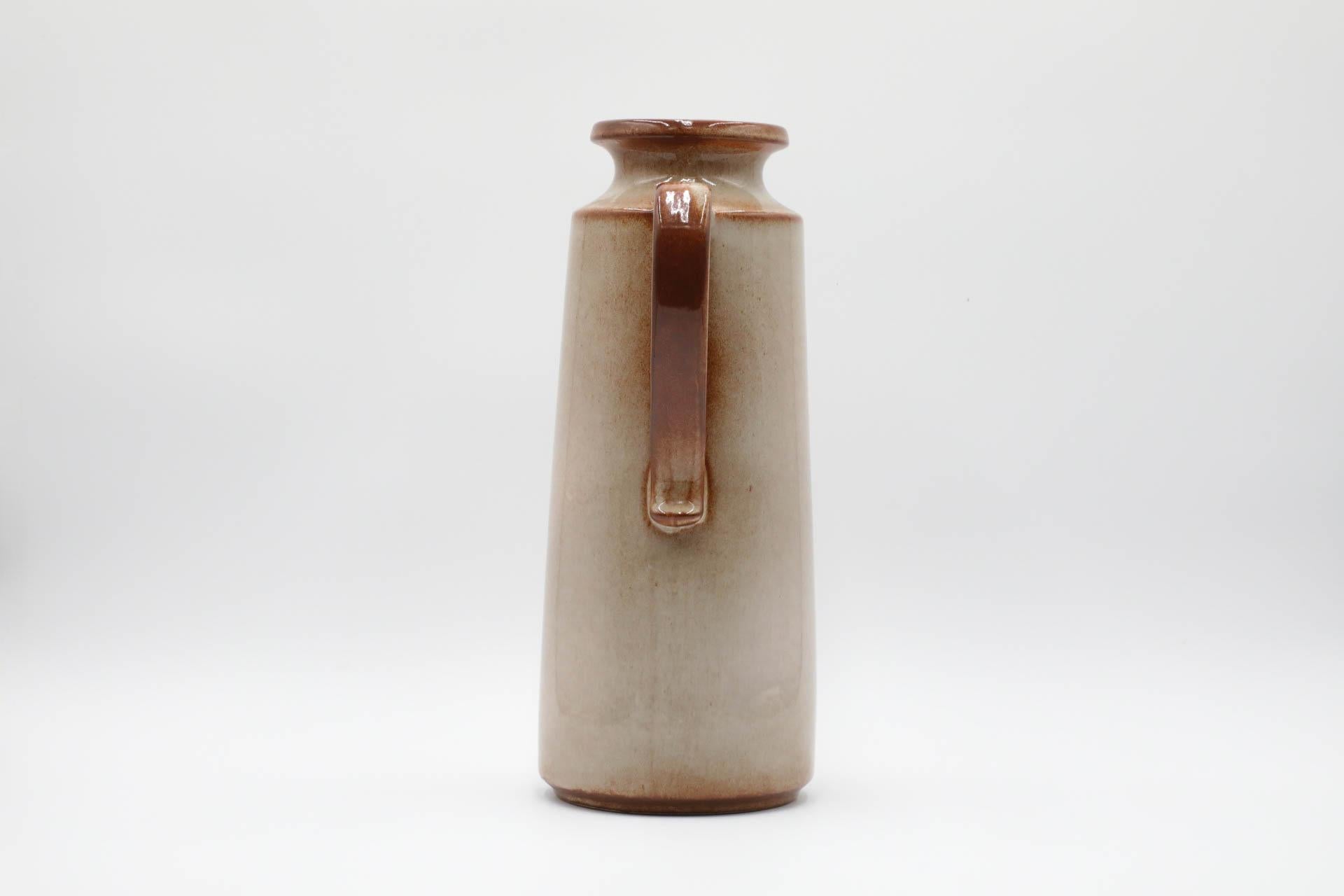 Schöne Scheurich Keramikvase in Hellgrau und Braun (Deutsch) im Angebot