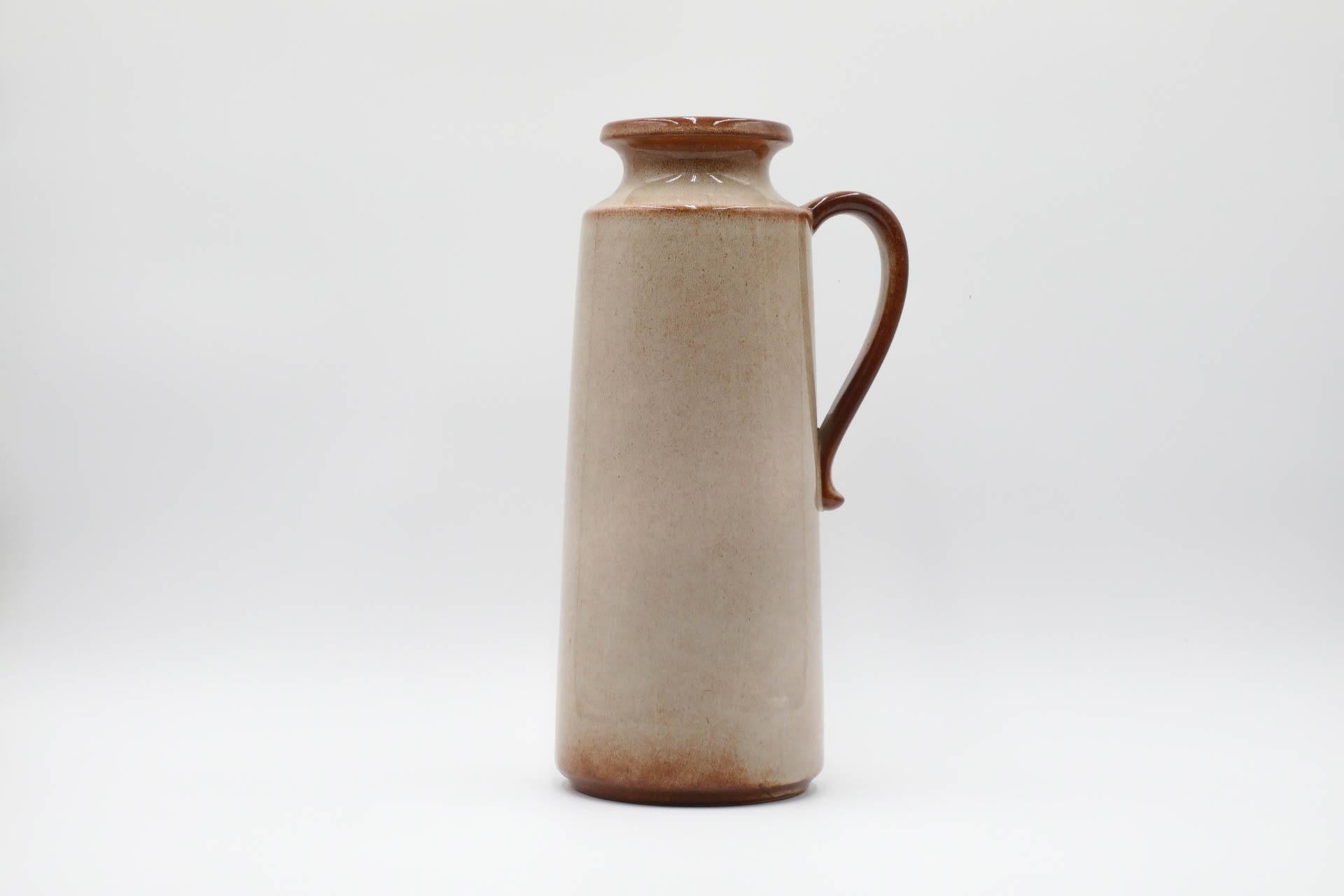 Schöne Scheurich Keramikvase in Hellgrau und Braun im Angebot 1